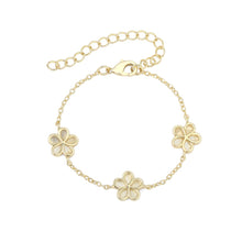 Load image into Gallery viewer, Double-sided Mother of Pearl Flower Bracelet

