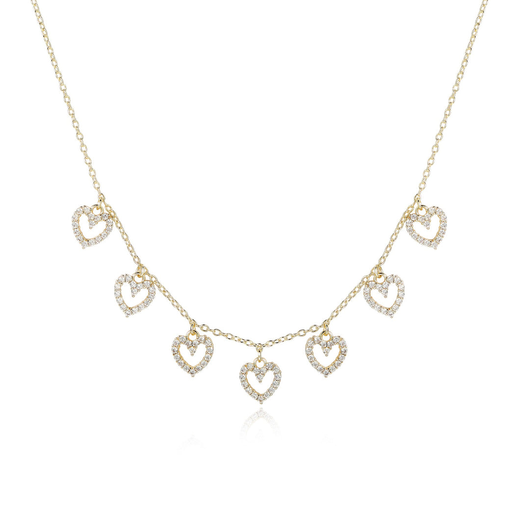 Open-heart Diamond Necklace