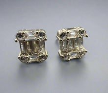 Load image into Gallery viewer, Rectangle Diamond Baguette Teen Stud
