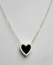 Load image into Gallery viewer, Black Heart Pendant Necklace
