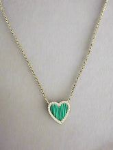 Load image into Gallery viewer, Green Heart Pendant Necklace
