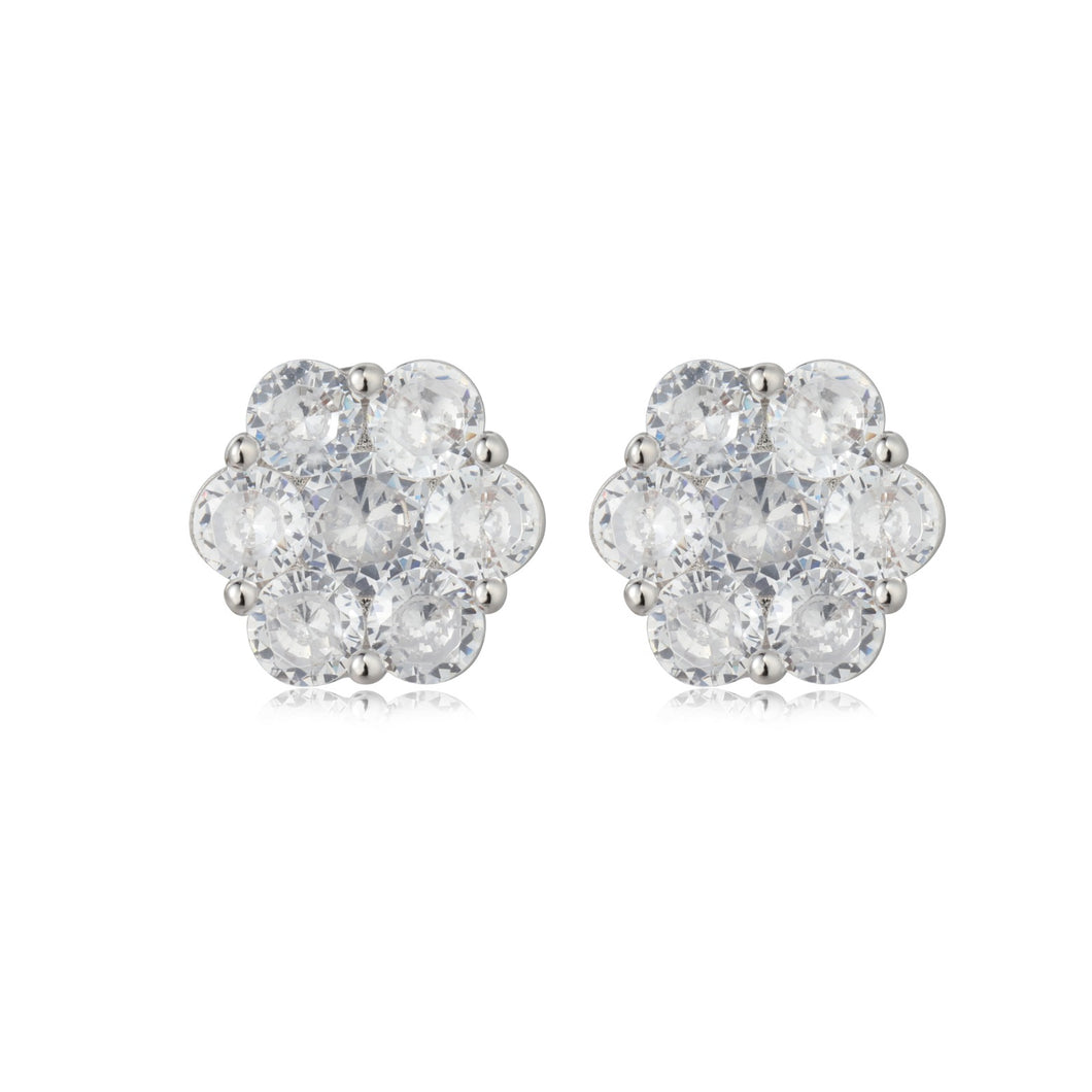 Teen Diamond Flower Stud