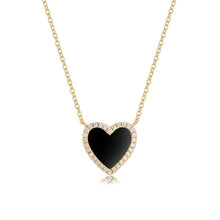 Load image into Gallery viewer, Black Heart Pendant Necklace
