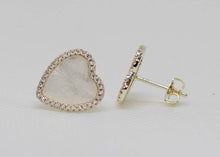 Load image into Gallery viewer, Mother of Pearl Heart Stud
